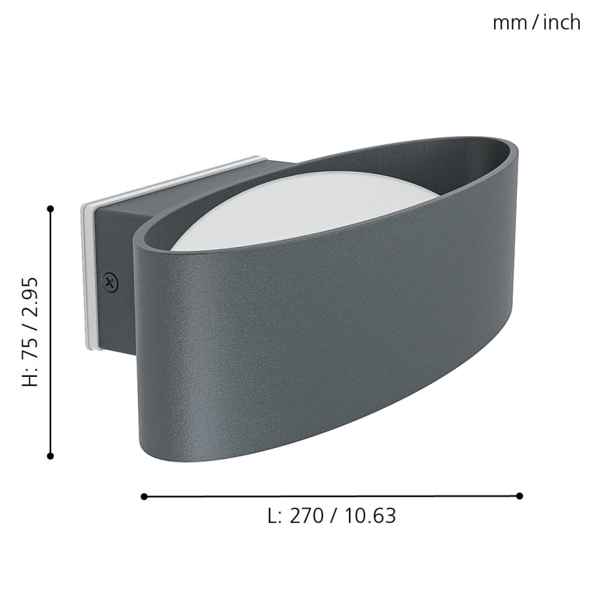Eglo - LED Spoljna zidna lampa LED/10W/230V IP44
