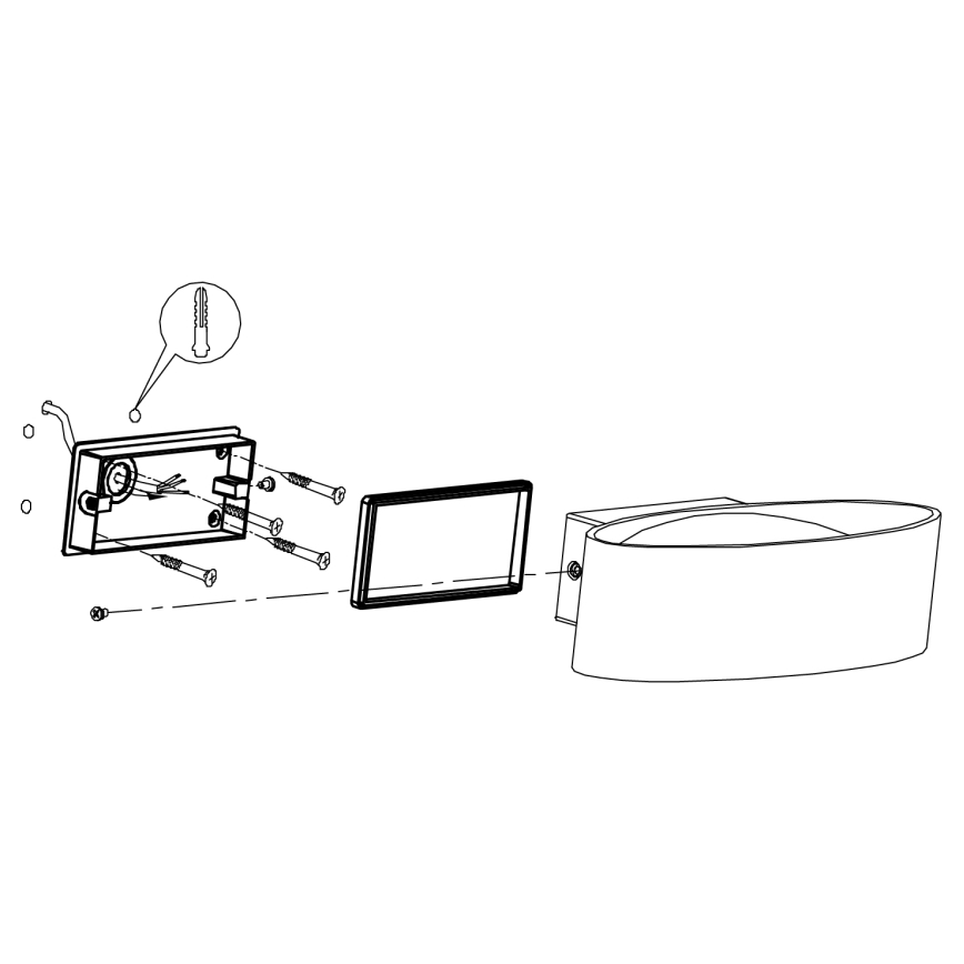 Eglo - LED Spoljna zidna lampa LED/10W/230V IP44