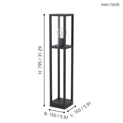Eglo - Spoljašnja lampa 1xE27/40W/230V IP54
