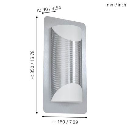 Eglo - Spoljašnja zidna lampa 2xE27/10W/230V IP44