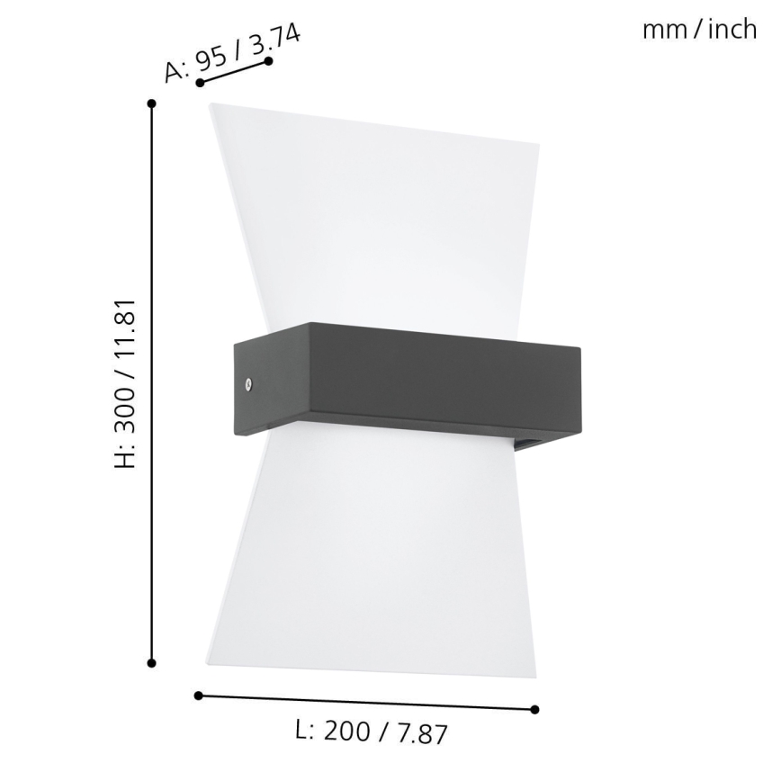Eglo - LED Spoljna zidna lampa LED/4,8W/230V IP44