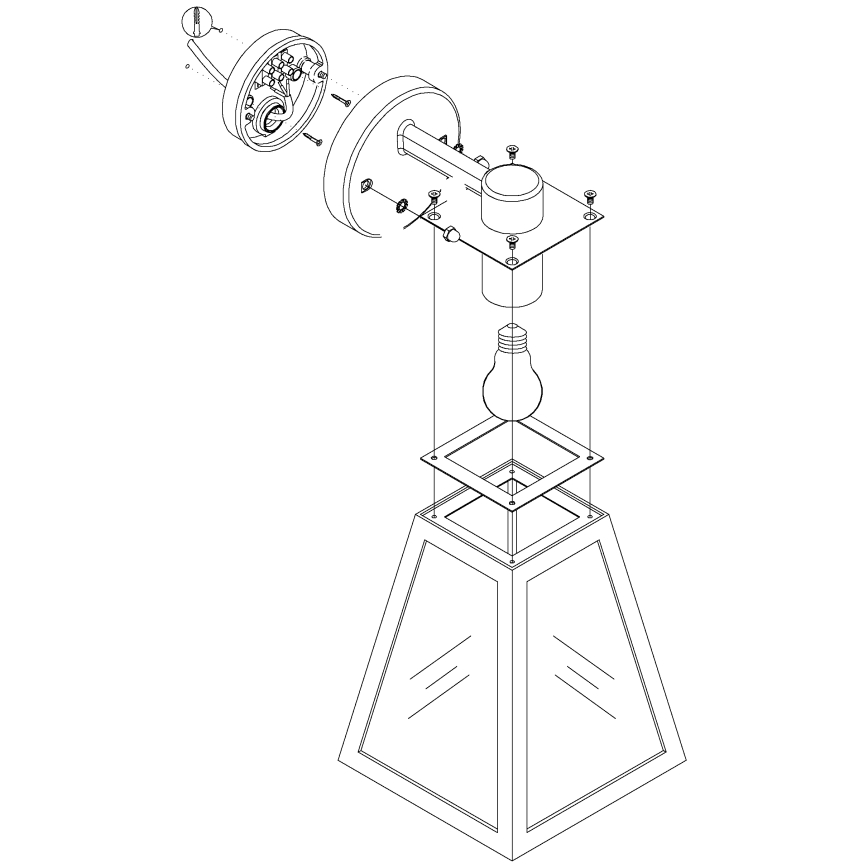 Eglo - Spoljašnja zidna lampa 1xE27/60W/230V IP44