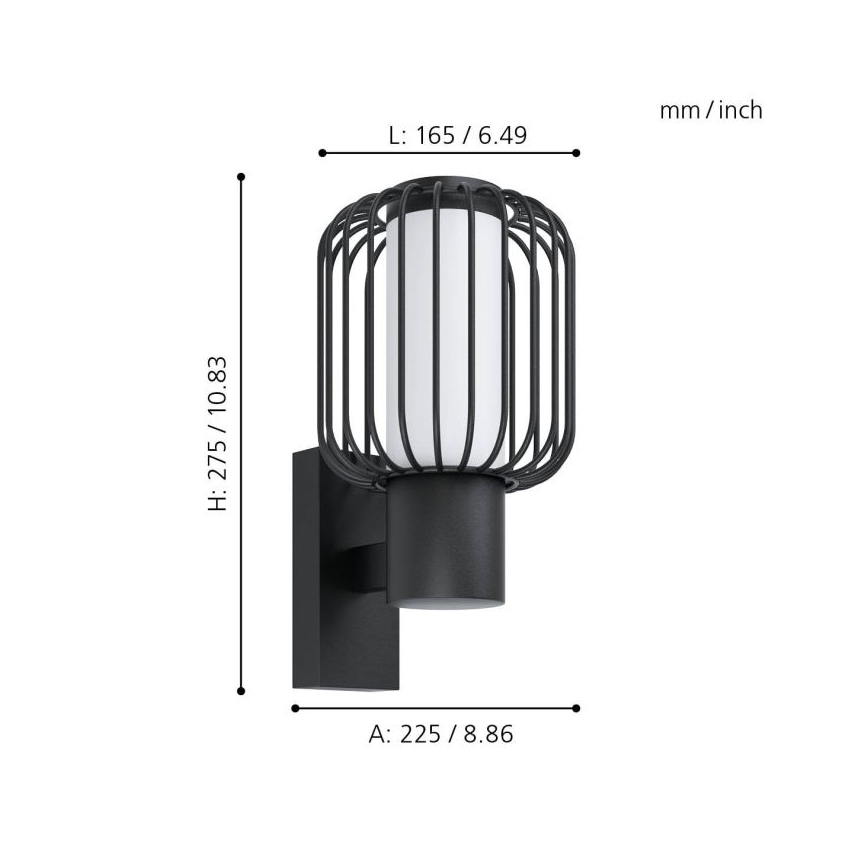 Eglo - Spoljašnja zidna lampa 1xE27/28W/230V IP44