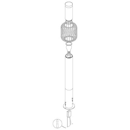 Eglo - Spoljašnja lampa 1xE27/28W/230V IP44