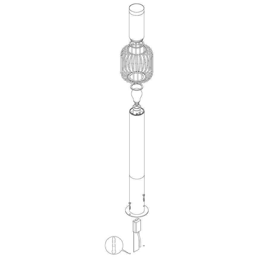 Eglo - Spoljašnja lampa 1xE27/28W/230V IP44