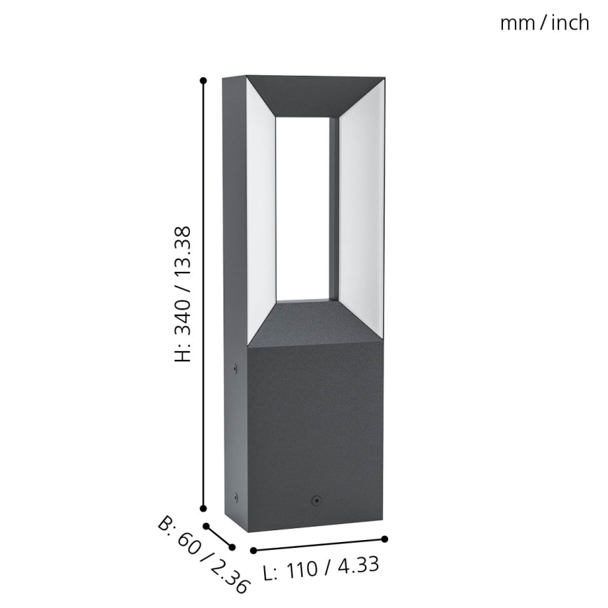 Eglo - LED Spoljna lampa 2xLED/5W/230V IP44 34 cm