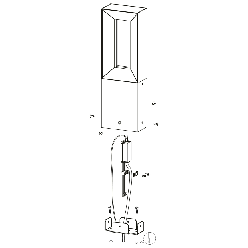 Eglo - LED Spoljna lampa 2xLED/5W/230V IP44 77 cm