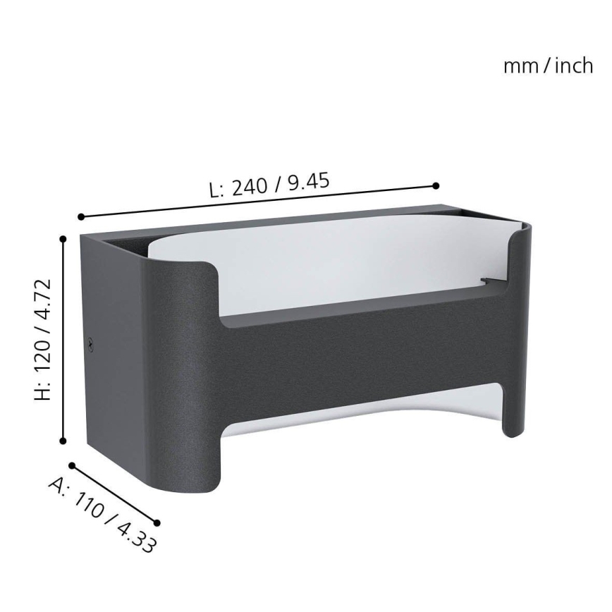 Eglo - LED Spoljna zidna lampa LED/4,8W/230V IP44