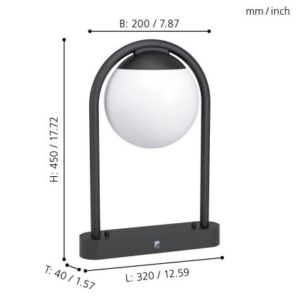 Eglo - Spoljašnja lampa 1xE27/28W/230V IP44