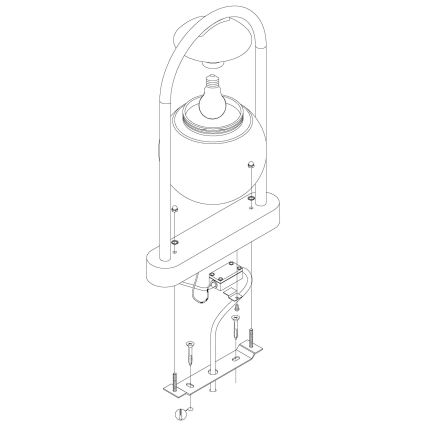 Eglo - Spoljašnja lampa 1xE27/28W/230V IP44