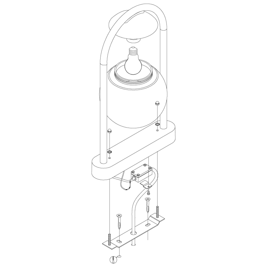 Eglo - Spoljašnja lampa 1xE27/28W/230V IP44