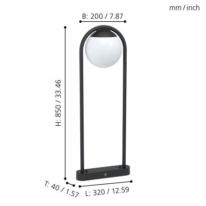 Eglo - Spoljašnja lampa 1xE27/28W/230V IP44
