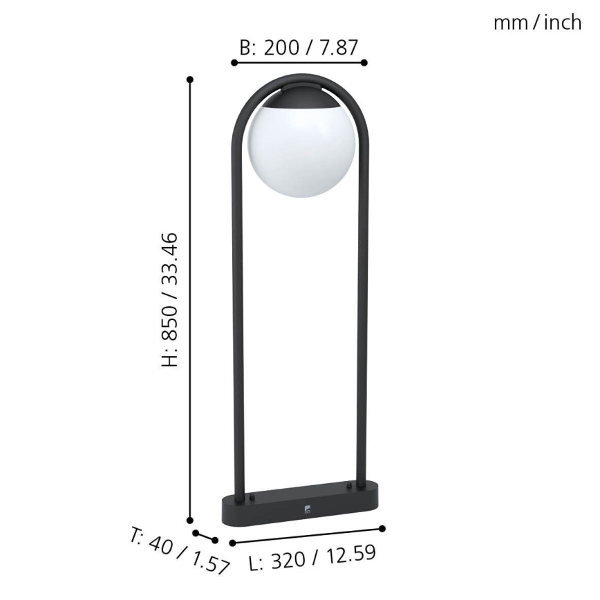 Eglo - Spoljašnja lampa 1xE27/28W/230V IP44