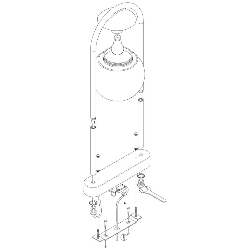 Eglo - Spoljašnja lampa 1xE27/28W/230V IP44