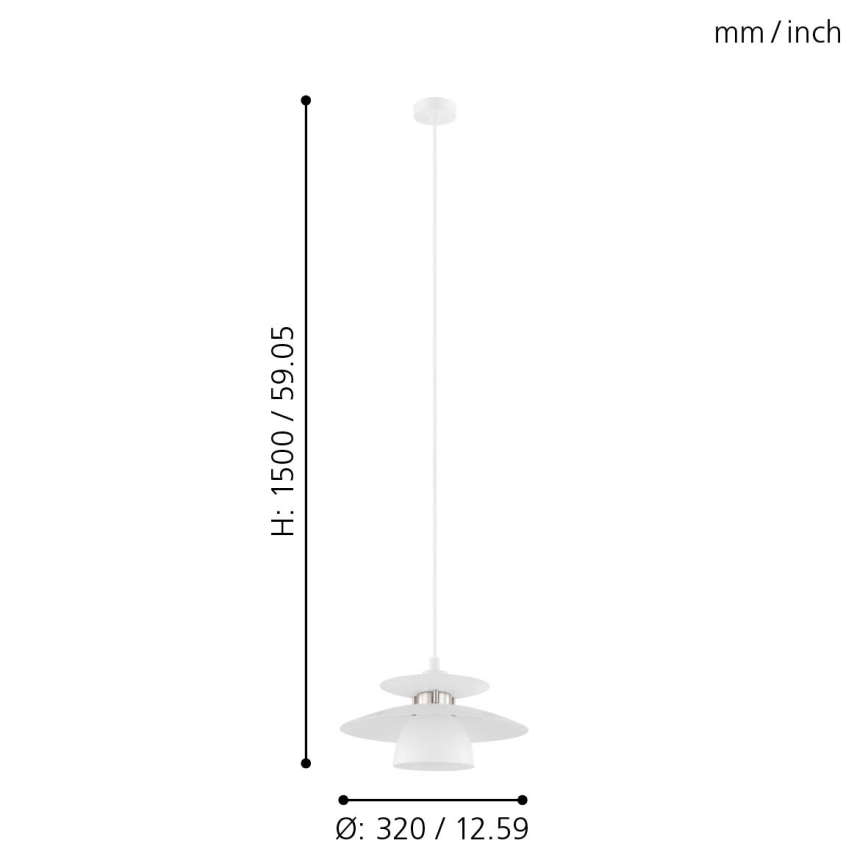 Eglo - Luster na sajli 1xE27/40W/230V