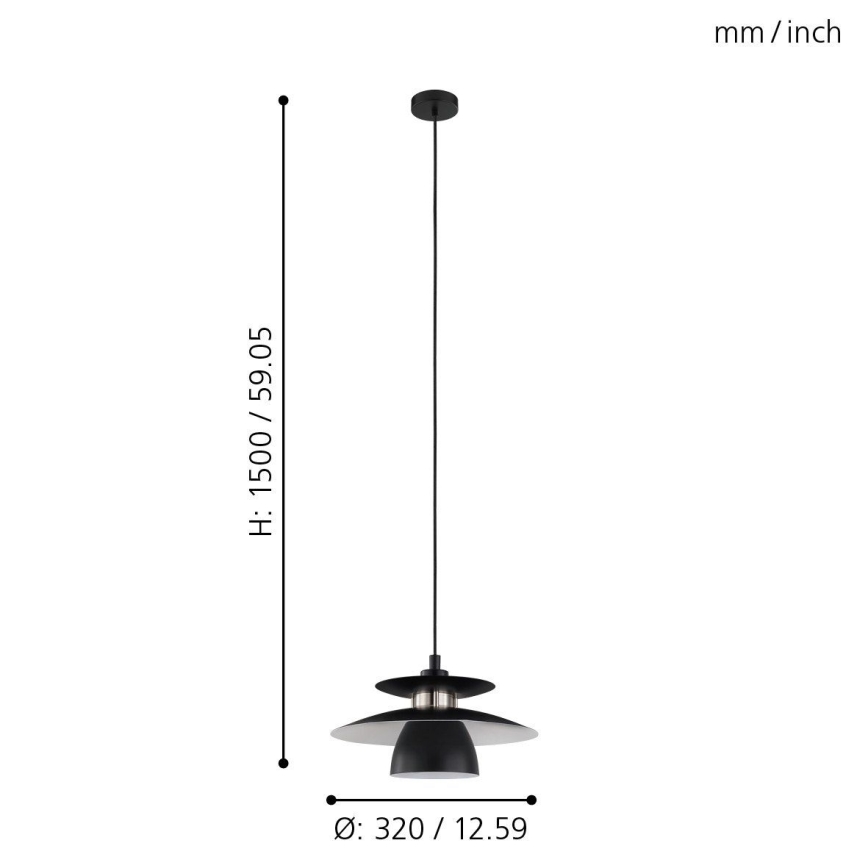 Eglo - Luster na sajli 1xE27/40W/230V