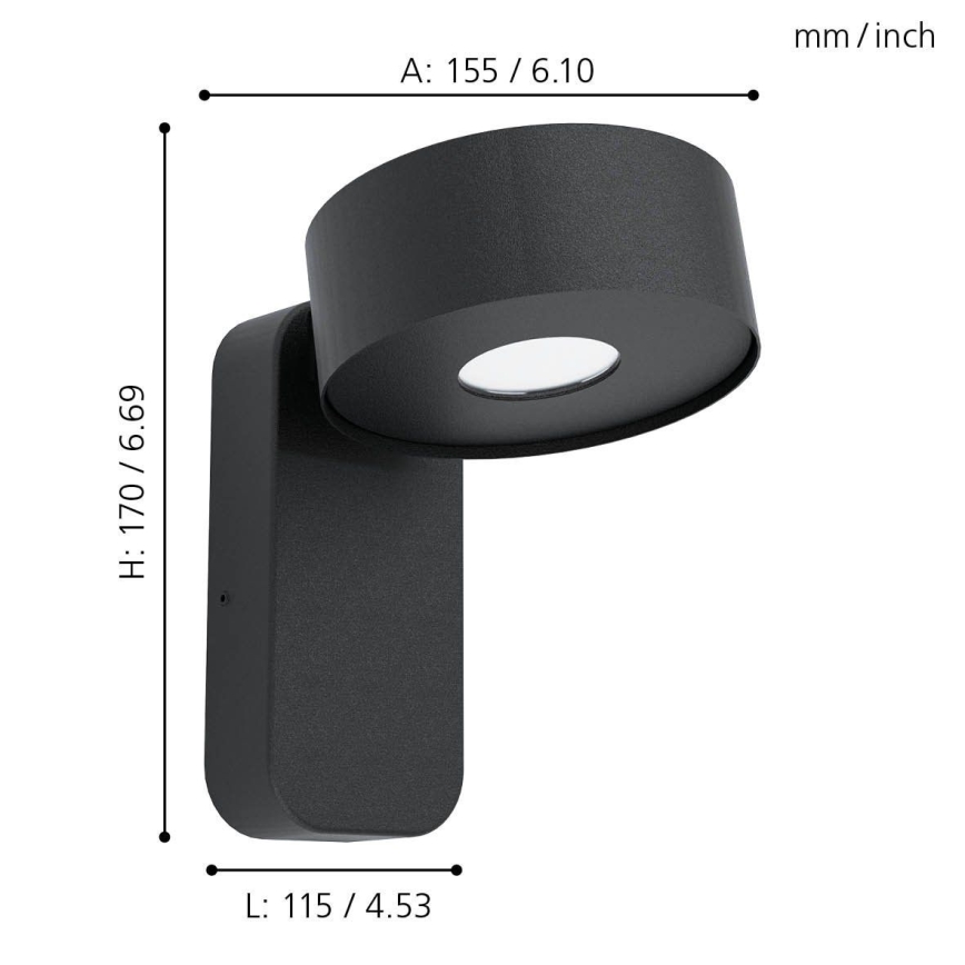 Eglo - LED Spoljna zidna lampa LED/6W/230V IP44