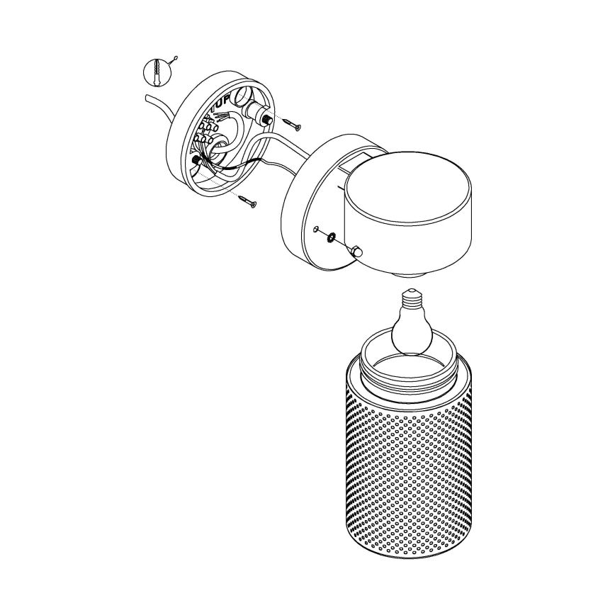 Eglo - Spoljašnja zidna lampa 1xE27/28W/230V