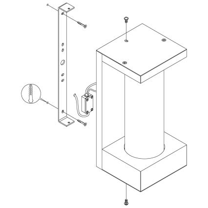 Eglo - LED Spoljna zidna lampa LED/6W/230V IP44