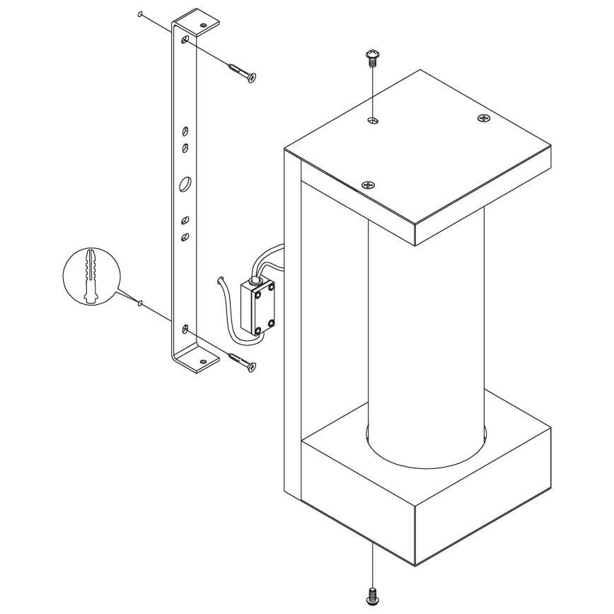 Eglo - LED Spoljna zidna lampa LED/6W/230V IP44