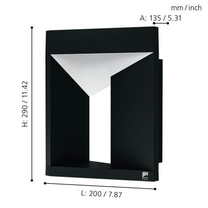 Eglo - LED Spoljna zidna lampa LED/10W/230V IP54