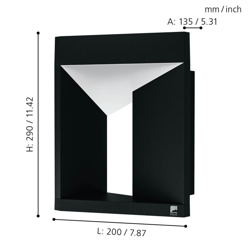 Eglo - LED Spoljna zidna lampa LED/10W/230V IP54
