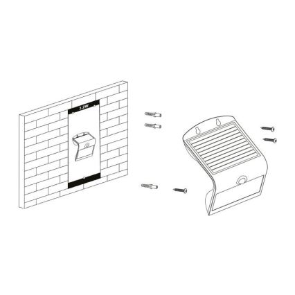 Eglo - Solarna lampa sa senzorom LED/3,2W/3,7V IP54