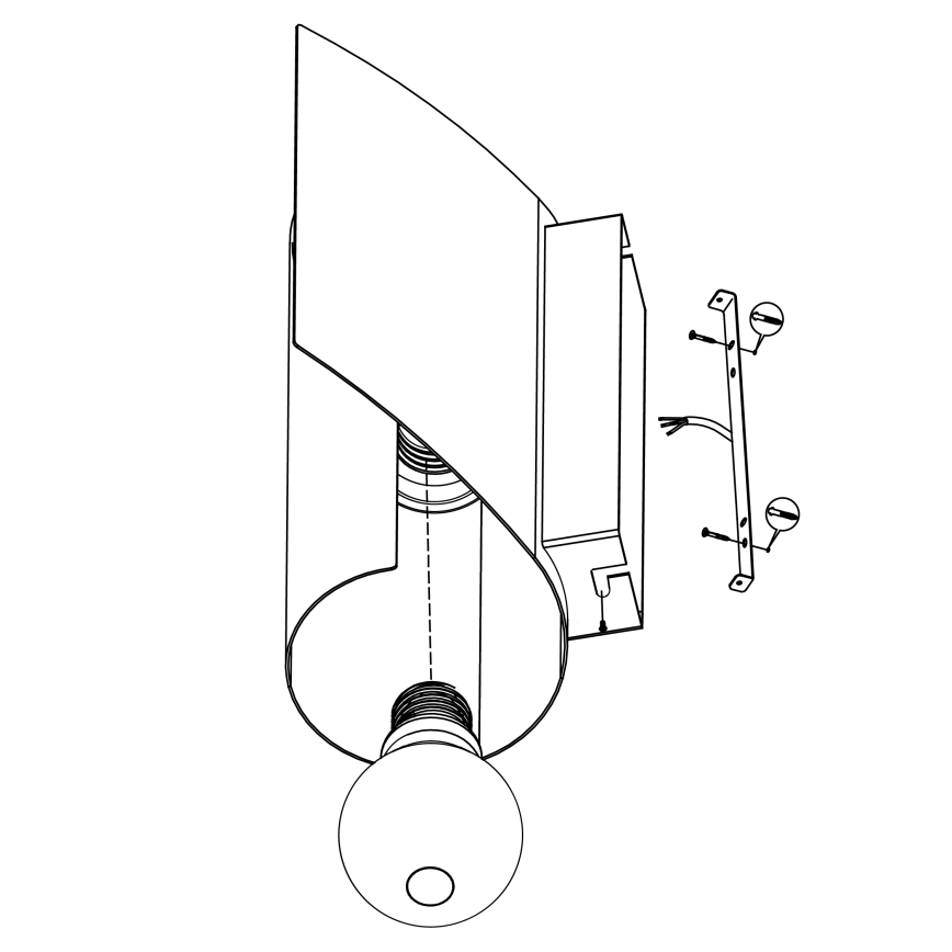 Eglo - Zidna lampa 1xE27/40W/230V
