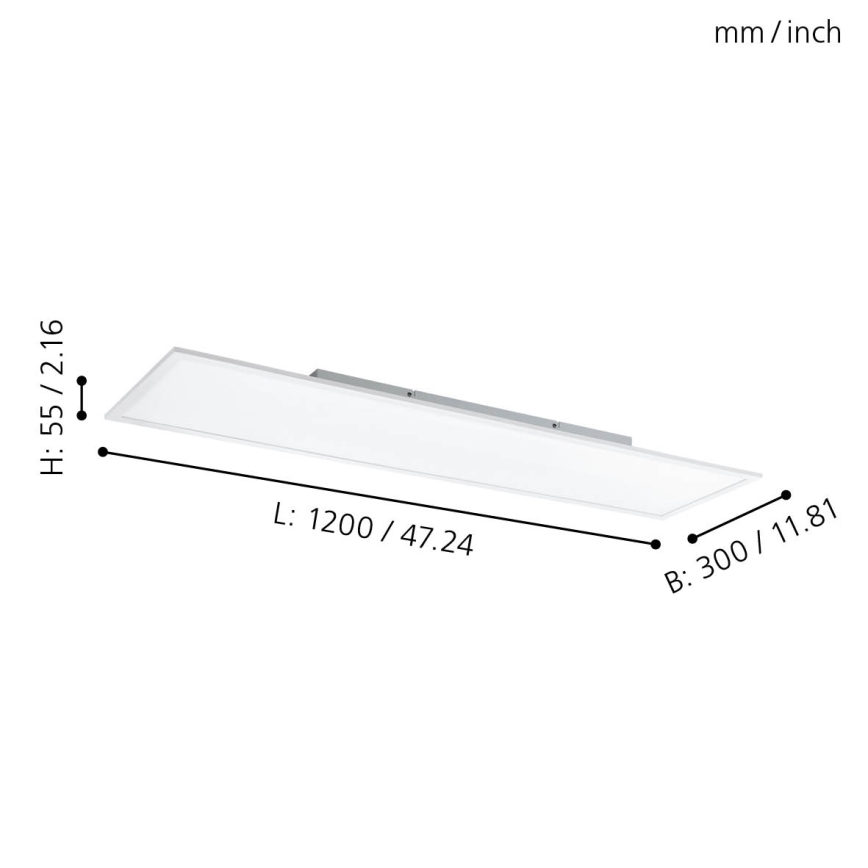 Eglo - LED RGBW Prigušiva plafonjera LED/32,5W/230V 2700-6500K 120x30 cm + Daljinski upravljač