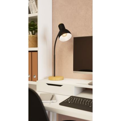 Eglo - Stona lampa 1xE27/40W/230V crno
