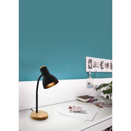 Eglo - Stona lampa 1xE27/40W/230V crno