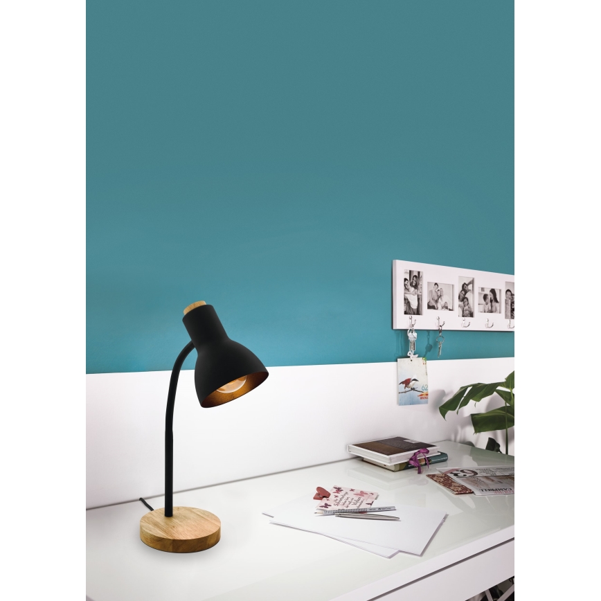 Eglo - Stona lampa 1xE27/40W/230V crno
