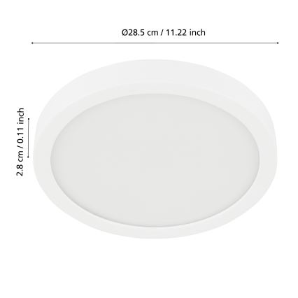 Eglo - prigušiva kupatilska LED stropna svetiljka LED/19,5W/230V 2700-6500K IP44 ZigBee prečnik 28,5 cm
