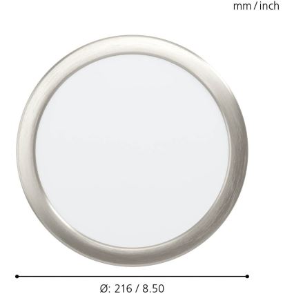 Eglo - LED prigušiva ugradna stropna kupatilska svetiljka LED/16,5W/230V IP44 ZigBee prečnik 21,6 cm