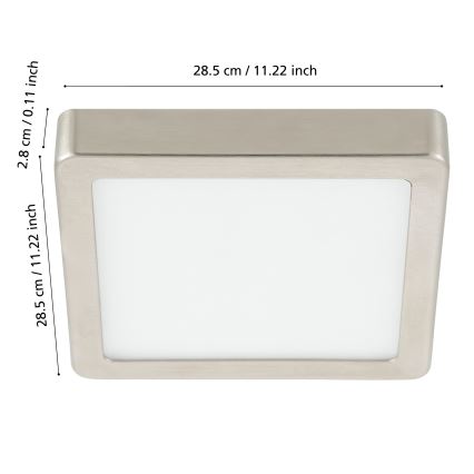 Eglo - LED prigušiva plafonska svetiljka za kupatilo LED/19,5W/230V 2700-6500K IP44 ZigBee 28,5x28,5 cm