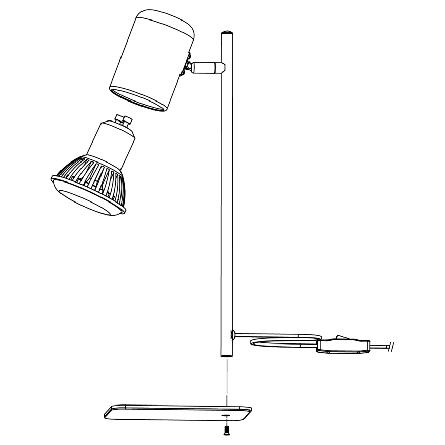 Eglo - LED Stona lampa 1xGU10/4,5W/230V bela
