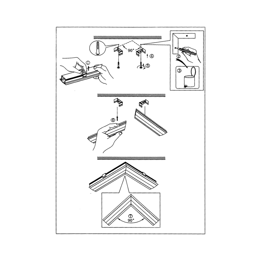 Eglo - Ugaoni profil za LED trake 17x20x110 mm