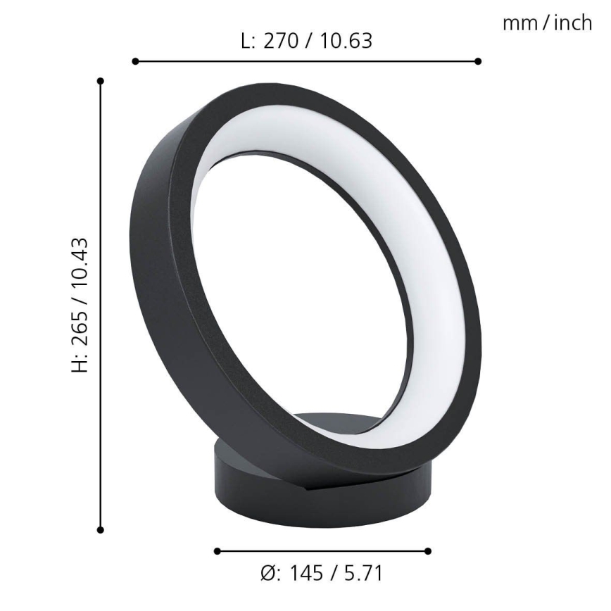 Eglo - LED RGB prigušiva stona lampa MARGHERA-C LED/16W/230V