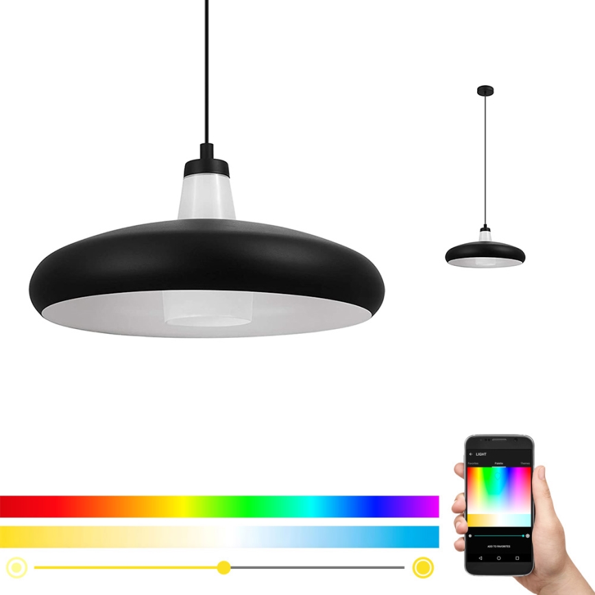 Eglo - LED RGB prigušiva viseća lampa na kablu TABANERA-C 1xE27/9W/230V