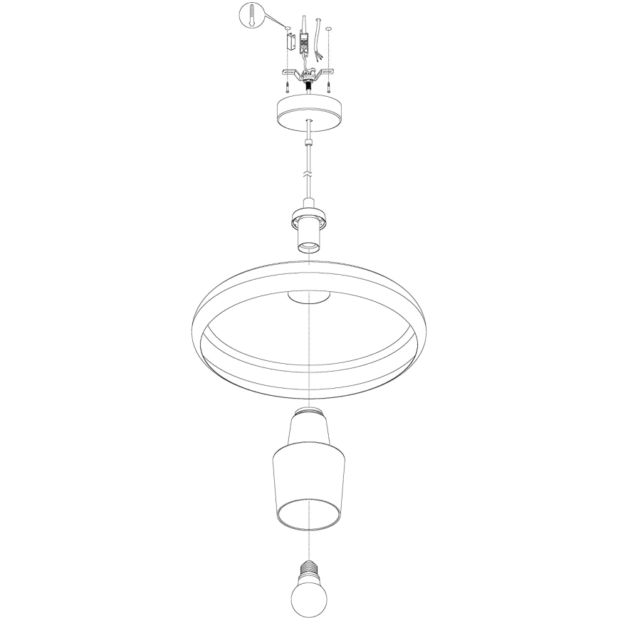 Eglo - LED RGB prigušiva viseća lampa na kablu TABANERA-C 1xE27/9W/230V