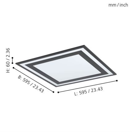 Eglo - LED Plafonjera LED/36W/230V
