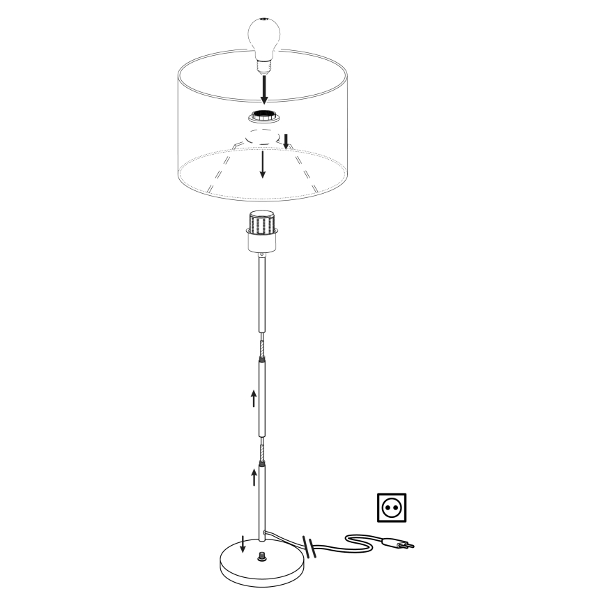 Eglo - Podna lampa 1xE27/40W/230V