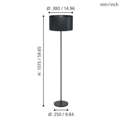 Eglo - Podna lampa 1xE27/40W/230V