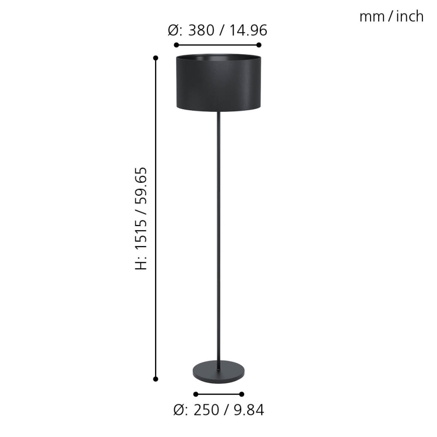 Eglo - Podna lampa 1xE27/40W/230V