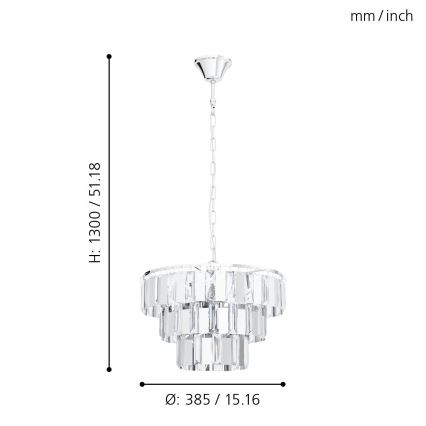 Eglo - Luster na lancu 5xE14/40W/230V