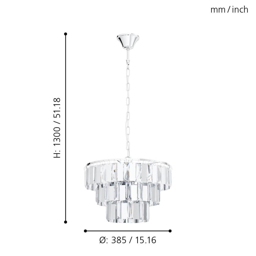 Eglo - Luster na lancu 5xE14/40W/230V