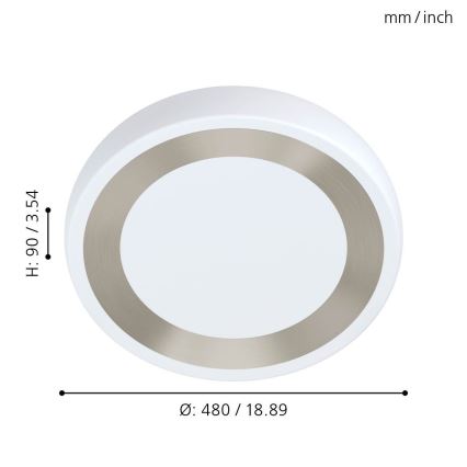 Eglo - LED Plafonjera LED/22W/230V