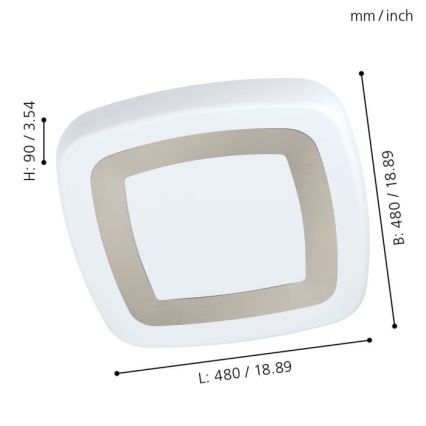 Eglo - LED Plafonjera LED/22W/230V