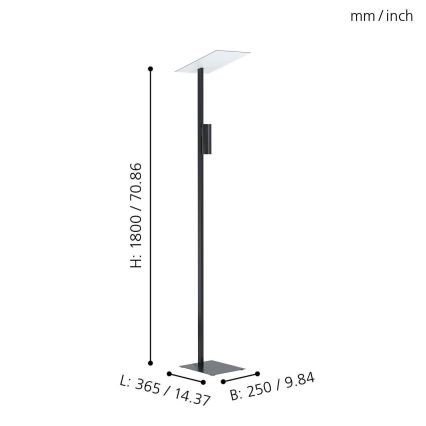 Eglo - Podna LED lampa 2xGU10/5W/230V