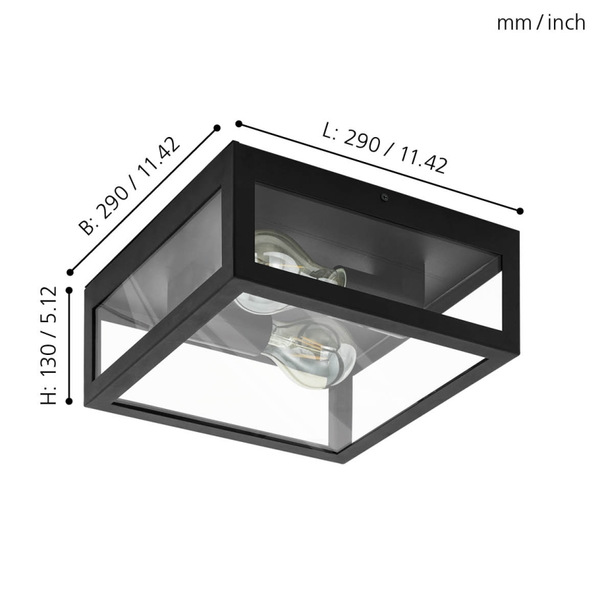 Eglo - Plafonjera za kupatilo 2xE27/40W/230V